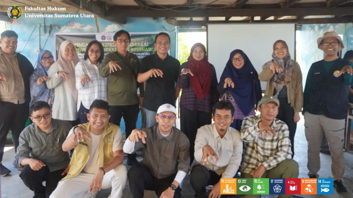USU Faculty of Law Lecturer Strengthens USU–UMPSA International Collaboration Team in Climate Change Mitigation for Langkat’s Coastal Communities
